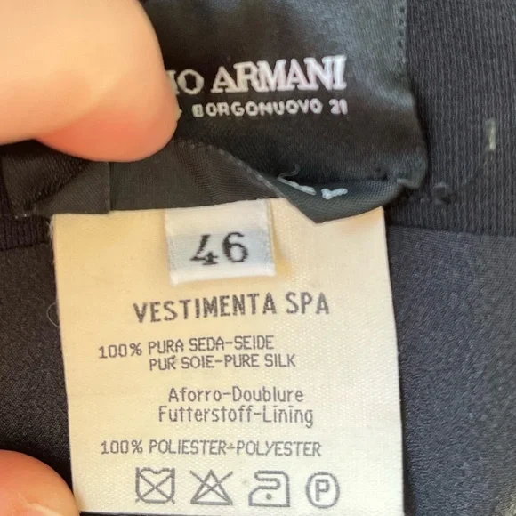 Giorgio Armani Black 100% Silk Maxi Straight Skirt in 46EU (10US) or L - Picture 5 of 16